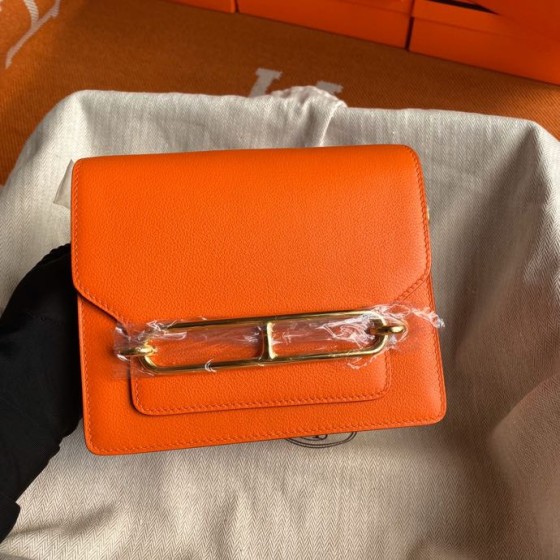 Roulis 19cm gold and silver buckle spot Evercolor leather